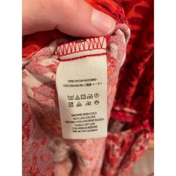 Free People Alluring Halter Mini Dress Keyhole Halter Neckline Red, Orange Small - Picture 12 of 15